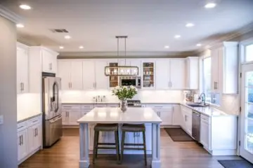 Beautiful remodeled kitchen inside a rental unit that will increase rent prices